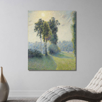 Paesaggio A Saint-Charles Vicino A Gisors Tramonto 189 Camille Pissarro cps40 quadro stampato su tela