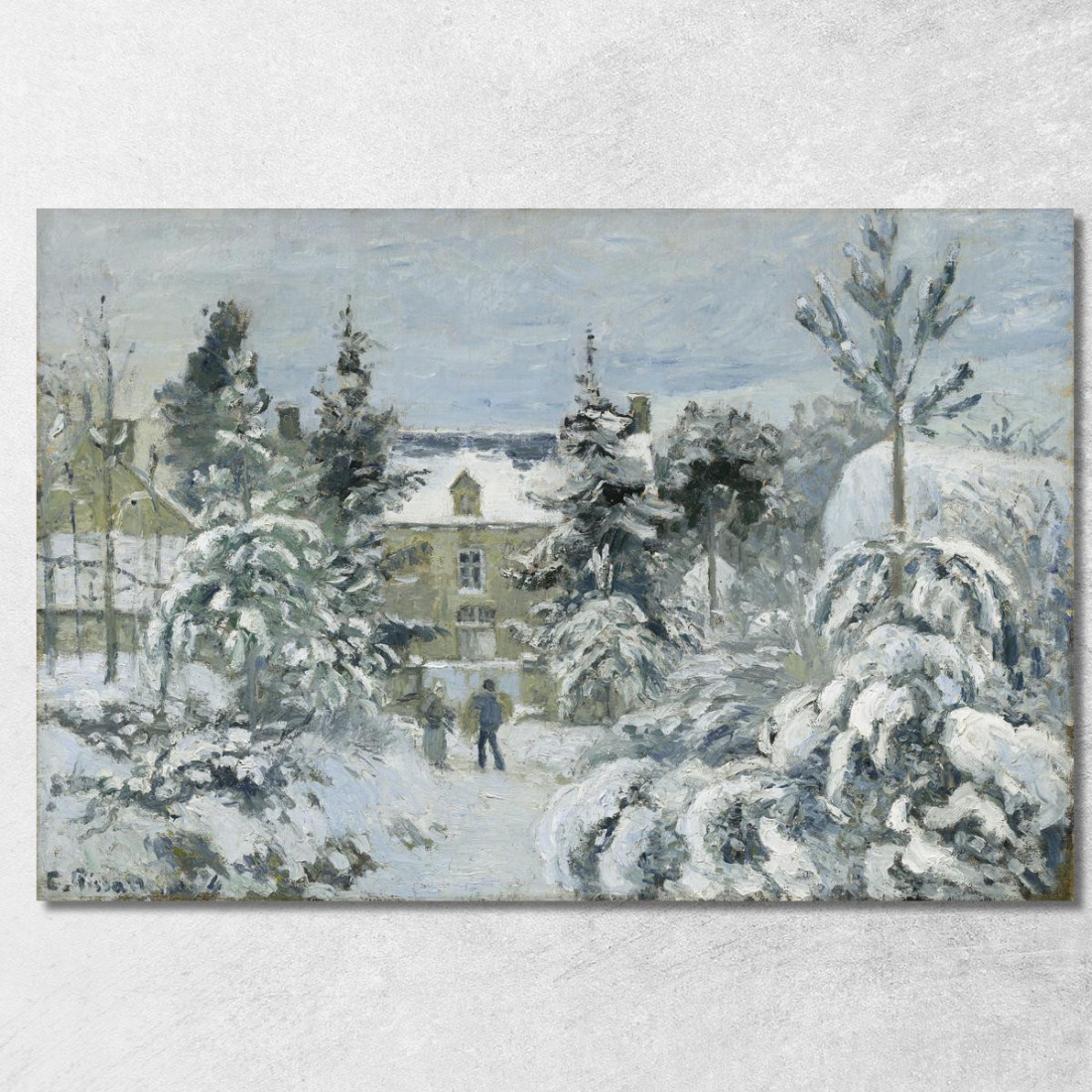 Casa Di Piette A Montfoucault 1874 Camille Pissarro cps53 quadro stampato su tela Casa Di Piette A Montfoucault 1874 Camille Pissarro cps53 quadro stampato su tela
