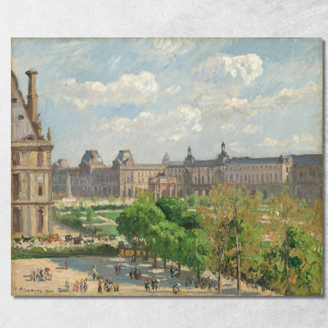 Place Du Carrousel Parigi 1900 Camille Pissarro cps54 quadro stampato su tela Place Du Carrousel Parigi 1900 Camille Pissarro cps54 quadro stampato su tela