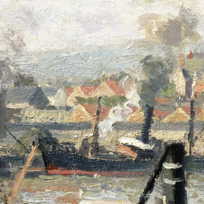 Porto Di Rouen Scarico Legname 1898 Camille Pissarro cps58 quadro stampato su tela
