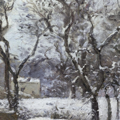 Neve A Louveciennes Intorno Al 1870 Camille Pissarro cps65 quadro stampato su tela