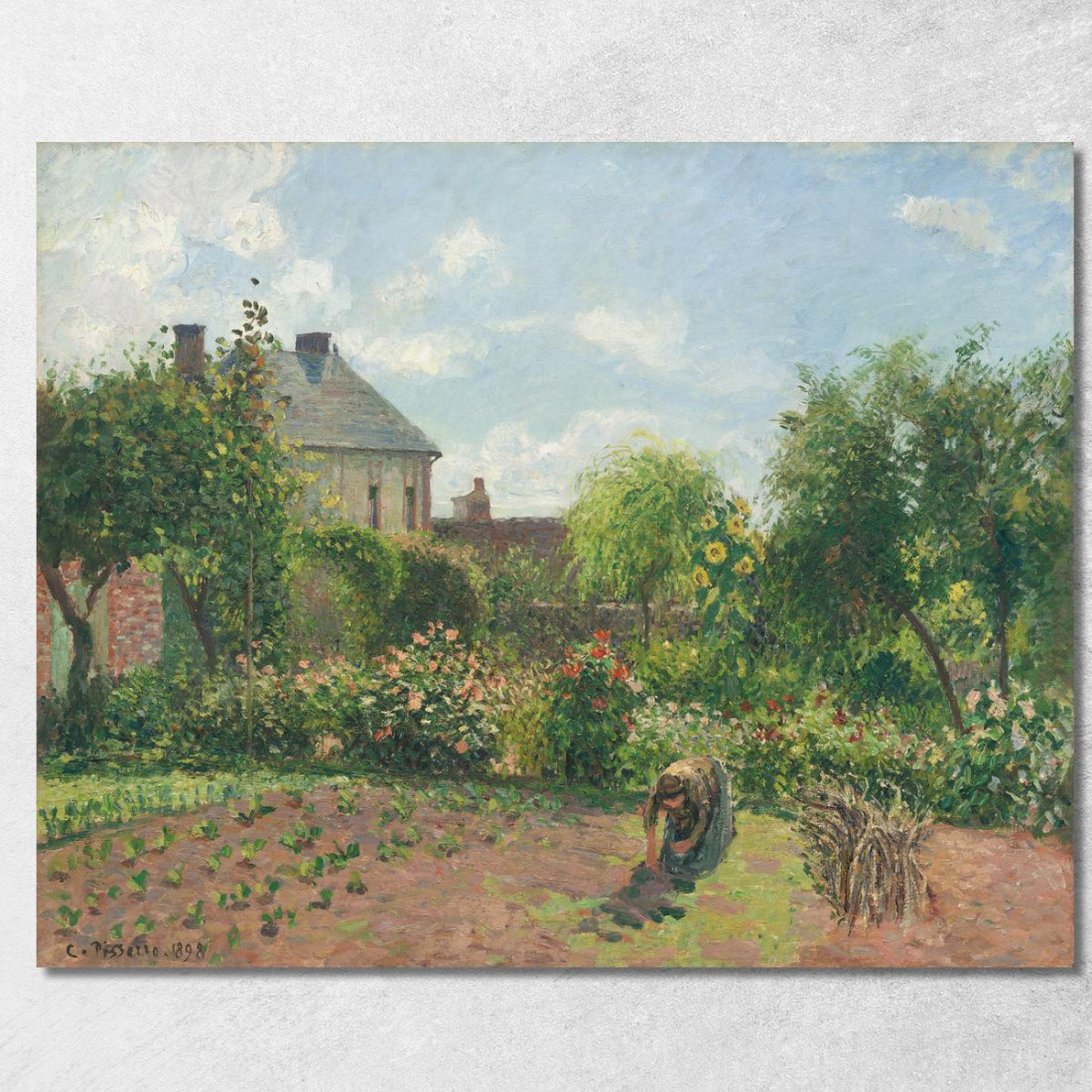 Il Giardino Dell'Artista A Eragny 1898 Camille Pissarro cps67 quadro stampato su tela Il Giardino Dell'Artista A Eragny 1898 Camille Pissarro cps67 quadro stampato su tela