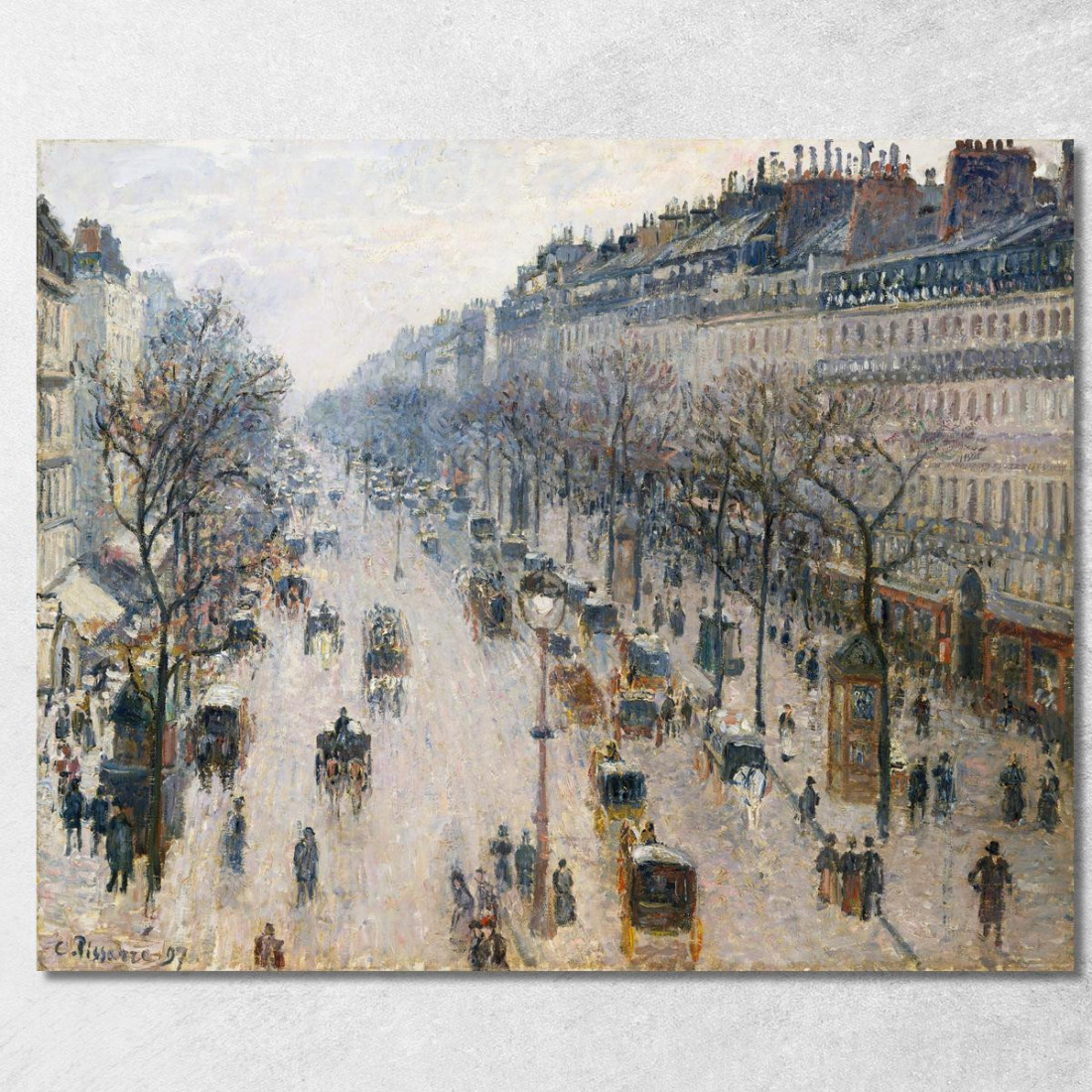 Il Boulevard Montmartre In Una Mattina D'Inverno 1897 Camille Pissarro cps72 quadro stampato su tela Il Boulevard Montmartre In Una Mattina D'Inverno 1897 Camille Pissarro cps72 quadro stampato su tela