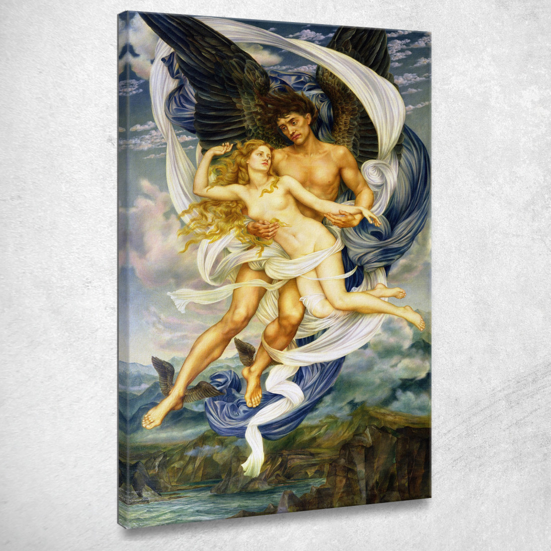 Borea E Oreizia Evelyn De Morgan emg4 quadro stampato su tela Borea E Oreizia Evelyn De Morgan emg4 quadro stampato su tela
