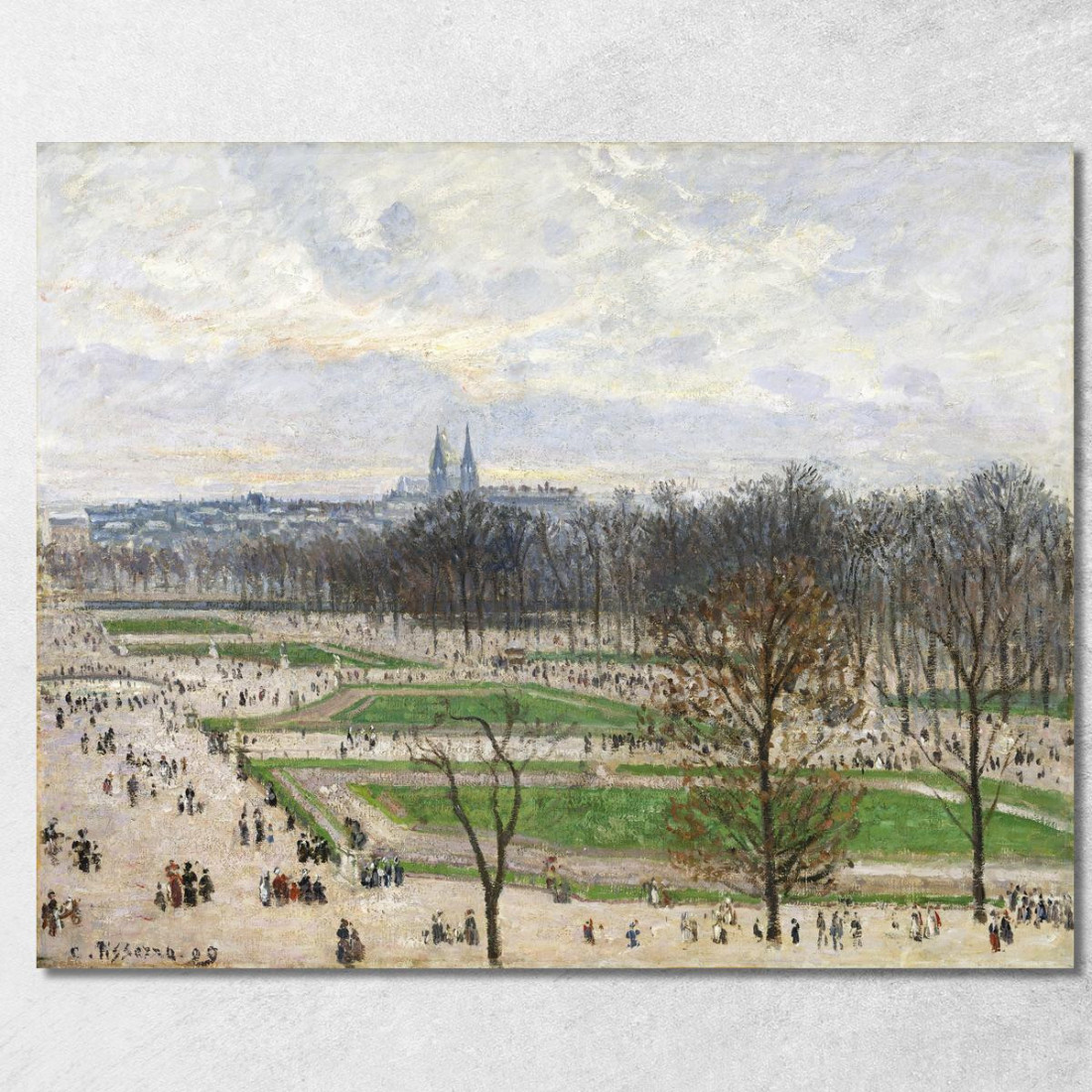 Il Giardino Delle Tuileries In Un Pomeriggio D'Inverno 1899 Camille Pissarro cps78 quadro stampato su tela Il Giardino Delle Tuileries In Un Pomeriggio D'Inverno 1899 Camille Pissarro cps78 quadro stampato su tela