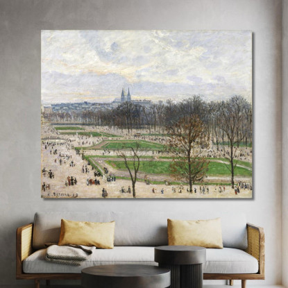 Il Giardino Delle Tuileries In Un Pomeriggio D'Inverno 1899 Camille Pissarro cps78 quadro stampato su tela