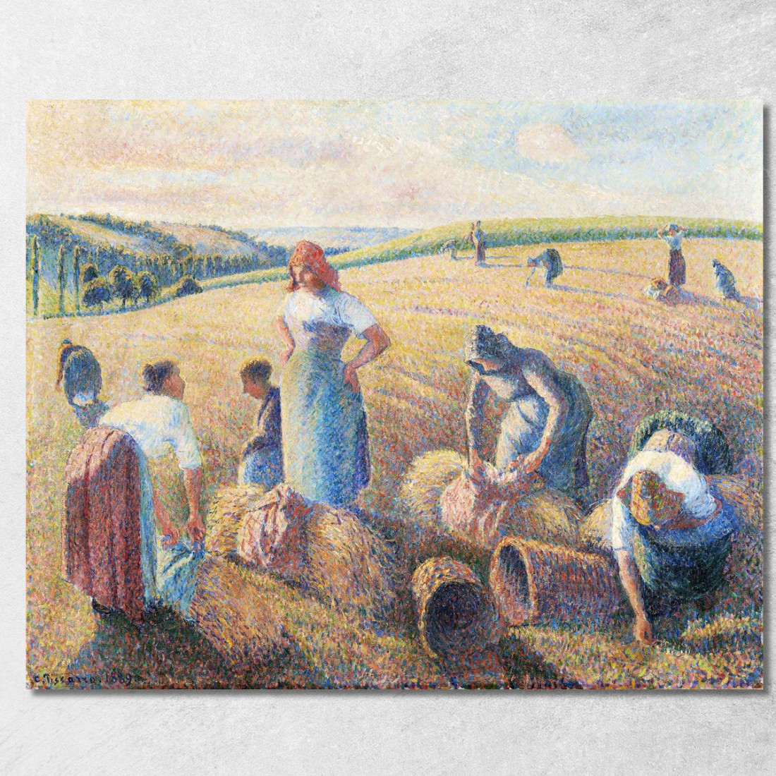 Le Spigolatrici 1889 Camille Pissarro cps80 quadro stampato su tela Le Spigolatrici 1889 Camille Pissarro cps80 quadro stampato su tela
