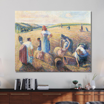 Le Spigolatrici 1889 Camille Pissarro cps80 quadro stampato su tela