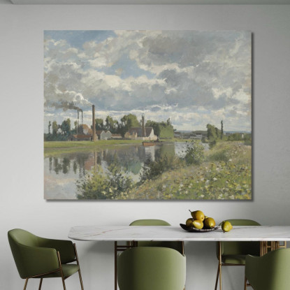 Il Fiume Oise Vicino A Pontoise 1873 Camille Pissarro cps94 quadro stampato su tela