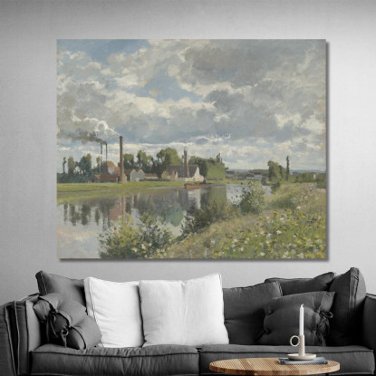 Il Fiume Oise Vicino A Pontoise 1873 Camille Pissarro cps94 quadro stampato su tela