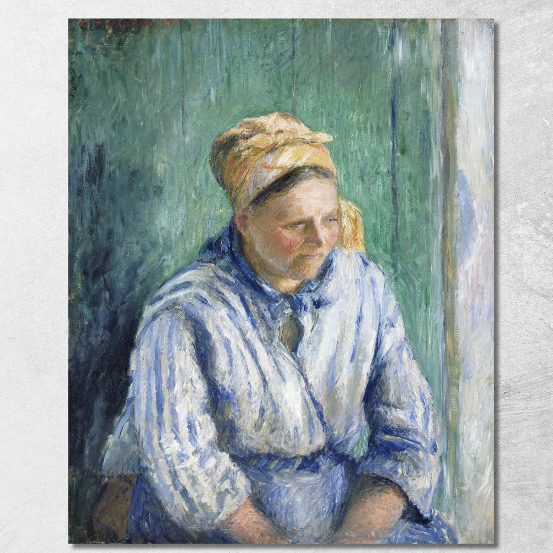 Lavandaia Studio 1880 Camille Pissarro cps103 quadro stampato su tela Lavandaia Studio 1880 Camille Pissarro cps103 quadro stampato su tela