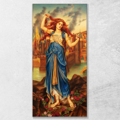 Cassandra Evelyn De Morgan emg8 quadro stampato su tela