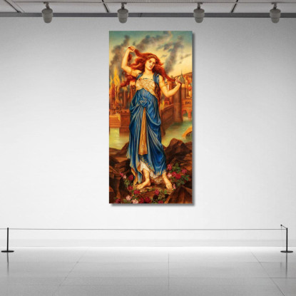 Cassandra Evelyn De Morgan emg8 quadro stampato su tela