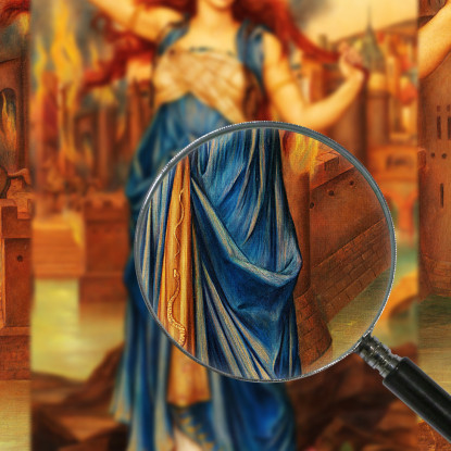 Cassandra Evelyn De Morgan emg8 quadro stampato su tela