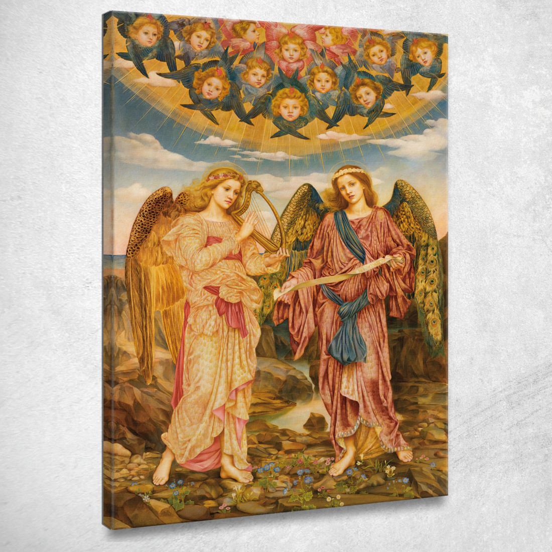 Gloria Nell'Alto Dei Cieli Evelyn De Morgan emg17 quadro stampato su tela Gloria Nell'Alto Dei Cieli Evelyn De Morgan emg17 quadro stampato su tela