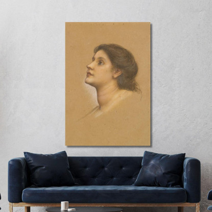 Testa Di Una Giovane Ragazza Evelyn De Morgan emg18 quadro stampato su tela