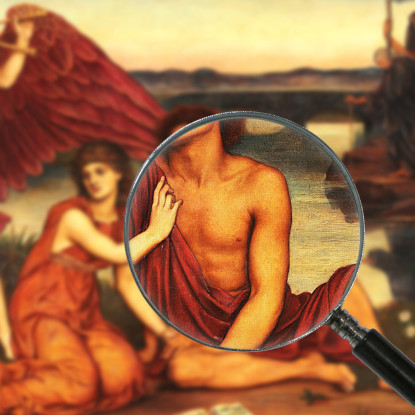 Ama Passare Evelyn De Morgan emg20 quadro stampato su tela