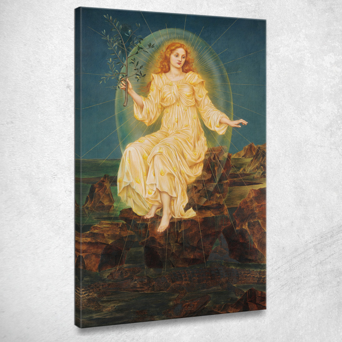 Luce Nell'Oscurità Evelyn De Morgan emg21 quadro stampato su tela Luce Nell'Oscurità Evelyn De Morgan emg21 quadro stampato su tela