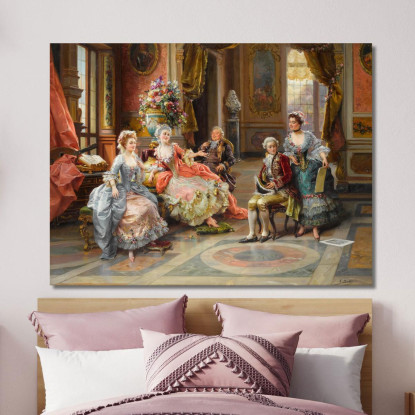 Un Incontro Elegante Cesare Auguste Detti cad6 quadro stampato su tela