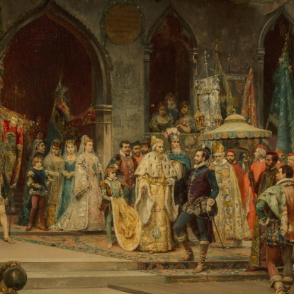 Enrico Iii Ricevuto Dal Doge Muccinigo A Palazzo Foscari Cesare Auguste Detti cad10 quadro stampato su tela