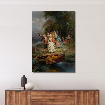 La Festa Della Pesca Allegra Cesare Auguste Detti cad21 quadro stampato su tela