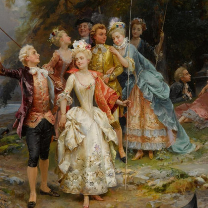 La Festa Della Pesca Allegra Cesare Auguste Detti cad21 quadro stampato su tela