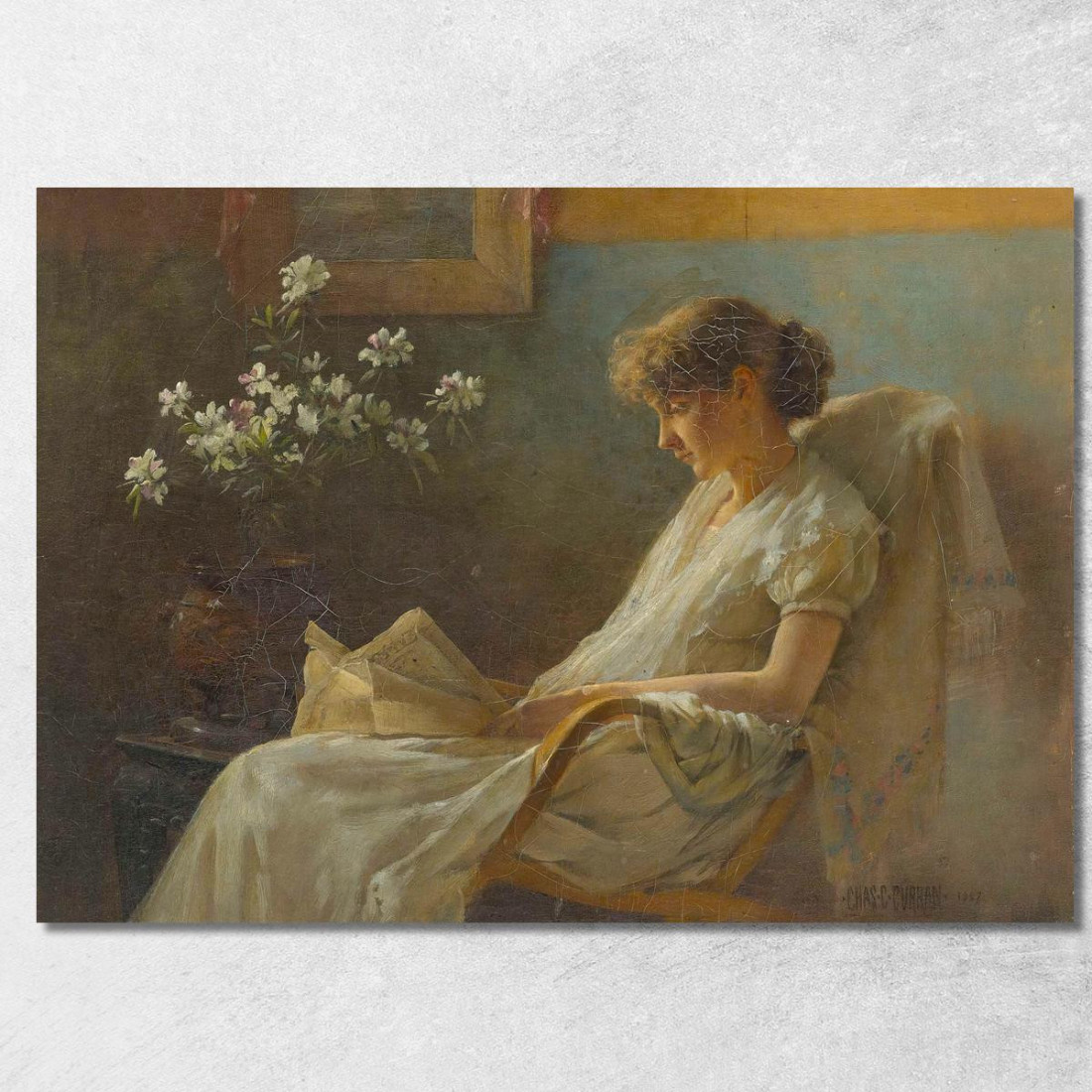 Un Angolo Confortevole Charles Courtney Curran ccc1 quadro stampato su tela