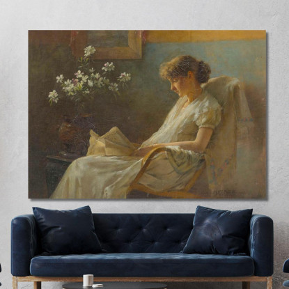 Un Angolo Confortevole Charles Courtney Curran ccc1 quadro stampato su tela