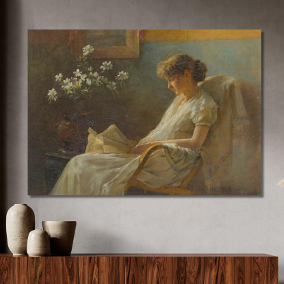 Un Angolo Confortevole Charles Courtney Curran ccc1 quadro stampato su tela