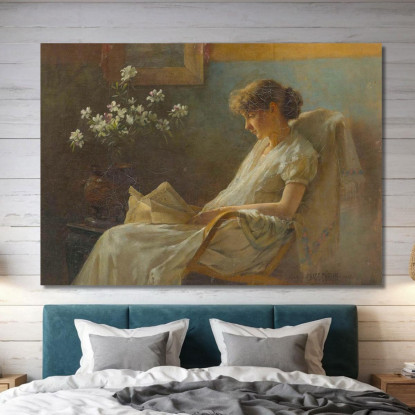 Un Angolo Confortevole Charles Courtney Curran ccc1 quadro stampato su tela