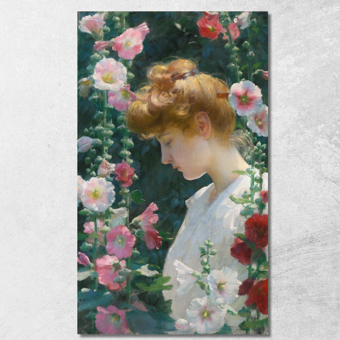 Malvarosa E Luce Solare Charles Courtney Curran ccc12 quadro stampato su tela Malvarosa E Luce Solare Charles Courtney Curran ccc12 quadro stampato su tela