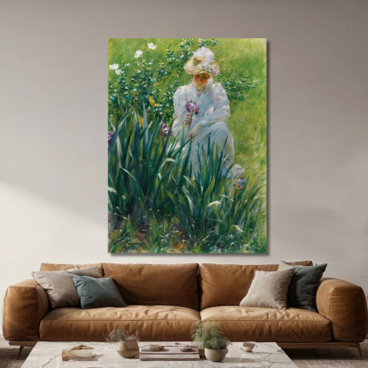 Il Letto Iris Charles Courtney Curran ccc28 quadro stampato su tela