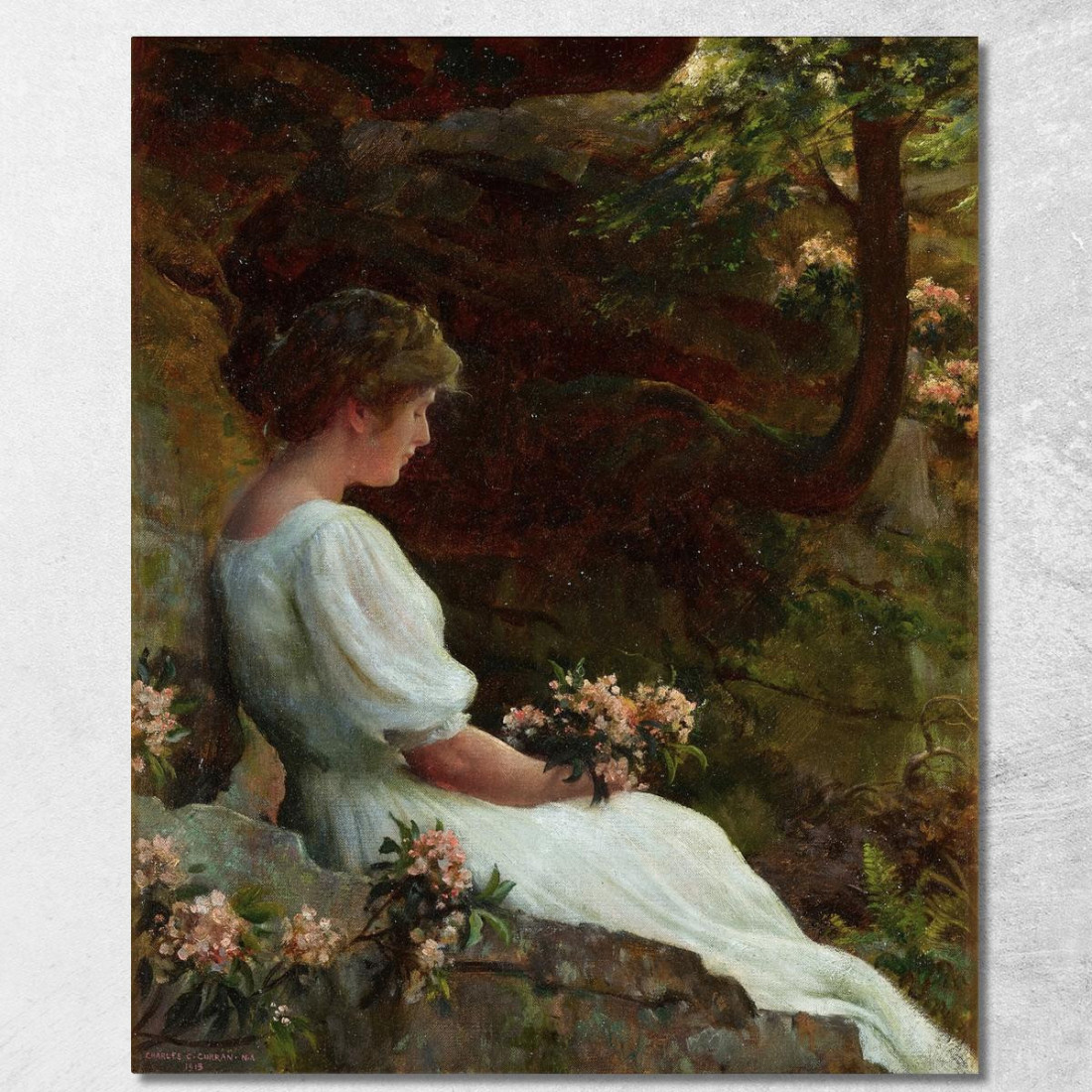 Pensiero Desideroso Charles Courtney Curran ccc32 quadro stampato su tela Pensiero Desideroso Charles Courtney Curran ccc32 quadro stampato su tela