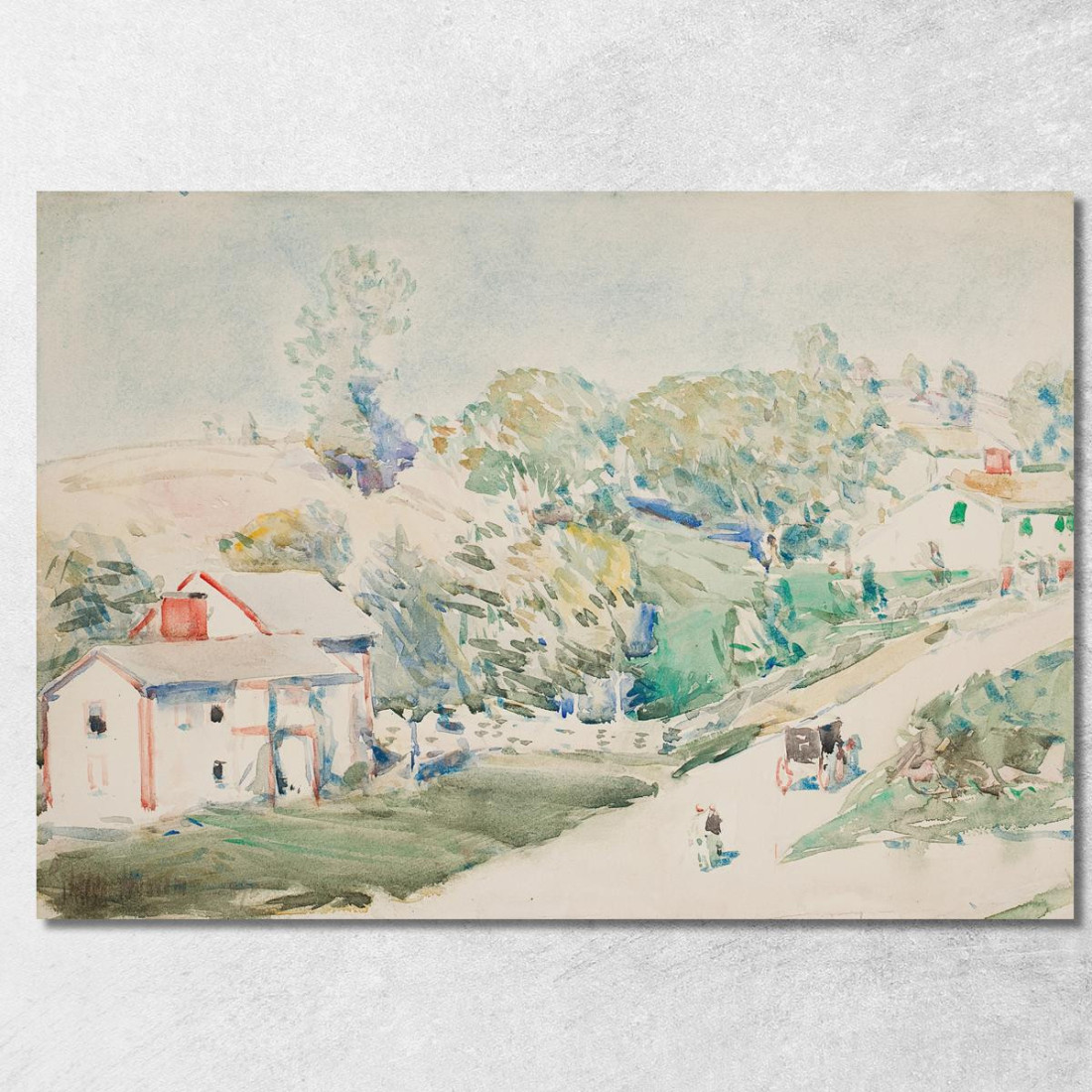 Strada Di Campagna Childe Hassam chs14 quadro stampato su tela Strada Di Campagna Childe Hassam chs14 quadro stampato su tela