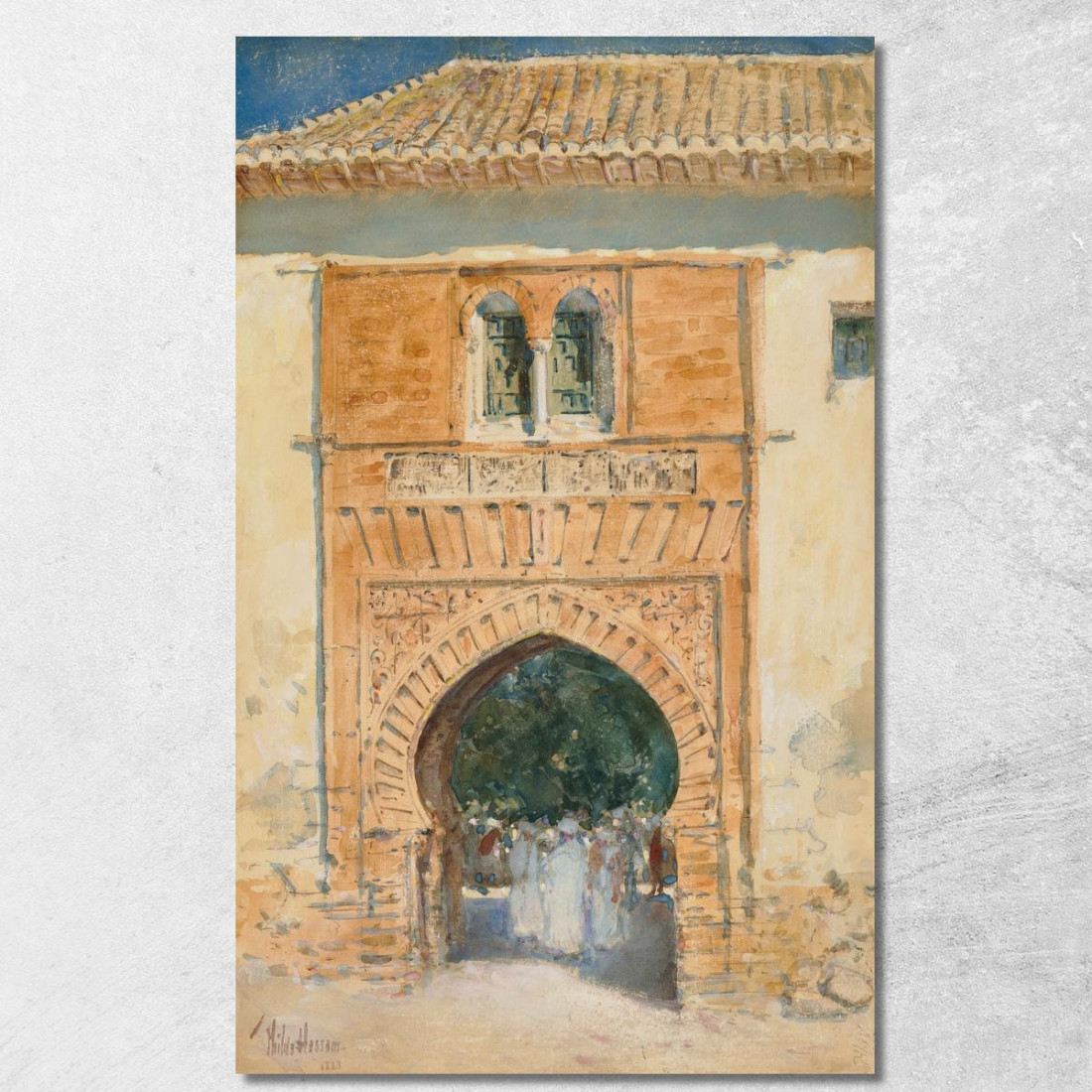 Porta Dell'Alhambra Childe Hassam chs22 quadro stampato su tela Porta Dell'Alhambra Childe Hassam chs22 quadro stampato su tela