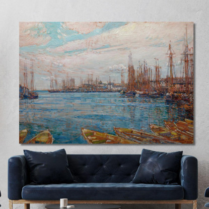Porto Dei Mille Alberi Childe Hassam chs24 quadro stampato su tela