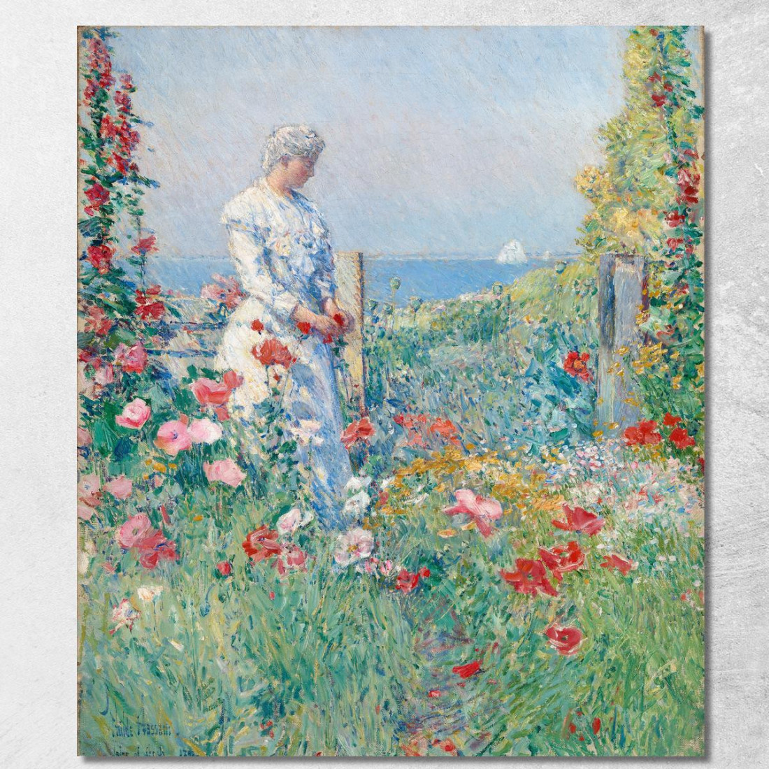 Nel Giardino Celia Thaxter Nel Suo Giardino Childe Hassam chs26 quadro stampato su tela Nel Giardino Celia Thaxter Nel Suo Giardino Childe Hassam chs26 quadro stampato su tela