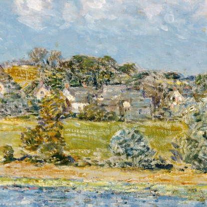 Paesaggio A Newfields New Hampshire Childe Hassam chs30 quadro stampato su tela