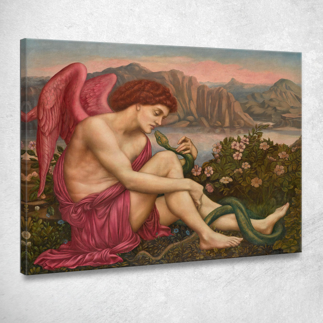 L'Angelo Con Il Serpente Evelyn De Morgan emg33 quadro stampato su tela L'Angelo Con Il Serpente Evelyn De Morgan emg33 quadro stampato su tela
