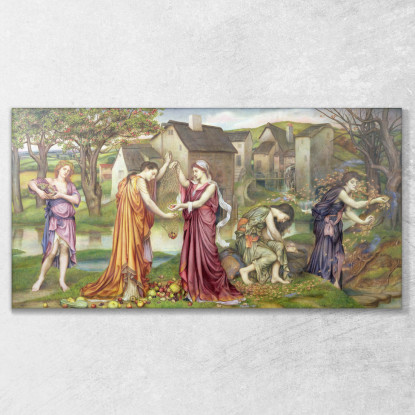 La Cadenza Dell'Autunno Evelyn De Morgan emg34 quadro stampato su tela