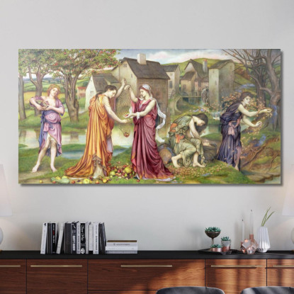 La Cadenza Dell'Autunno Evelyn De Morgan emg34 quadro stampato su tela