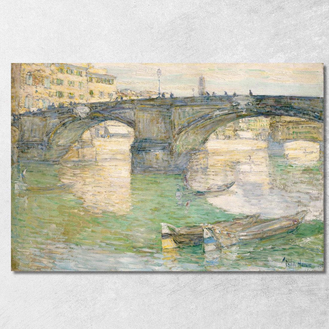 Ponte Santa Trinità Childe Hassam chs52 quadro stampato su tela Ponte Santa Trinità Childe Hassam chs52 quadro stampato su tela