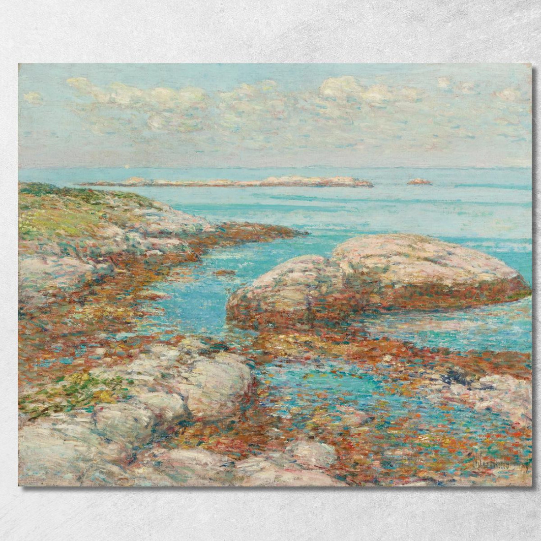 Rocce Ad Appledore Mattina Childe Hassam chs59 quadro stampato su tela Rocce Ad Appledore Mattina Childe Hassam chs59 quadro stampato su tela