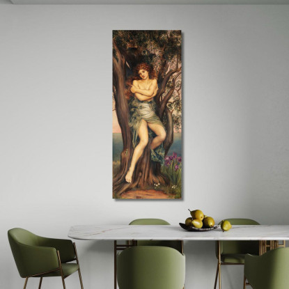 La Driade Evelyn De Morgan emg37 quadro stampato su tela