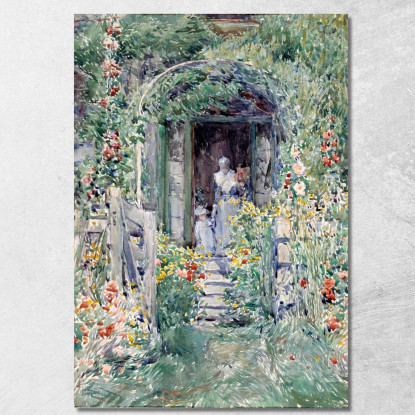 Il Giardino Nel Suo Splendore Childe Hassam chs76 quadro stampato su tela