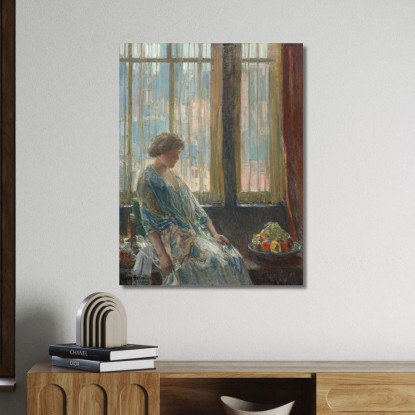 La Finestra Di New York Childe Hassam chs81 quadro stampato su tela