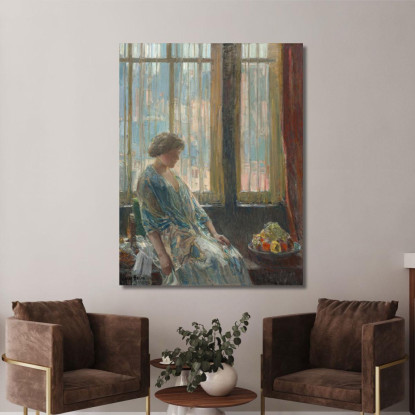La Finestra Di New York Childe Hassam chs81 quadro stampato su tela