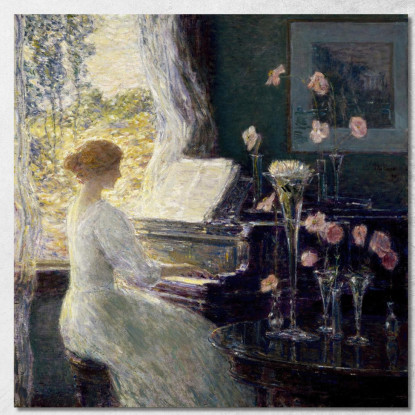 La Sonata Childe Hassam chs83 quadro stampato su tela