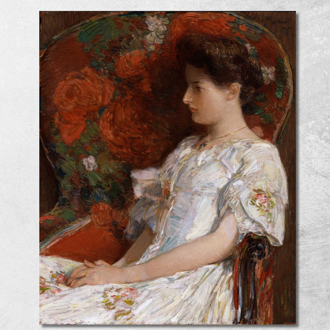 La Sedia Vittoriana Childe Hassam chs86 quadro stampato su tela