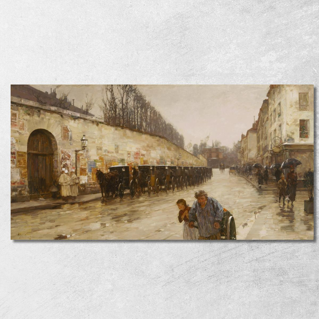 Un Acquazzone Rue Bonaparte Childe Hassam chs88 quadro stampato su tela Un Acquazzone Rue Bonaparte Childe Hassam chs88 quadro stampato su tela